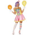 Clownkostüm Für Damen Mit Streifen Und Punkten