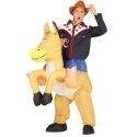 Cowboy-Kostüm Für Erwachsene Aufblasbares Pferd