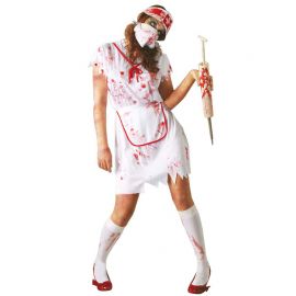 Disfraz de Enfermera Zombie para Mujer con Mascarilla Disfraz de Enfermera Zombie para Mujer con Mascarilla