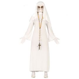Disfraz de Ghost Nun para Mujer con Cofia Disfraz de Ghost Nun para Mujer con Cofia