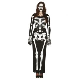 Disfraz de Lady Skeleton para Mujer Vestido Largo Disfraz de Lady Skeleton para Mujer Vestido Largo