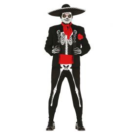 Disfraz de Skeleton para Hombre Mexican Disfraz de Skeleton para Hombre Mexican