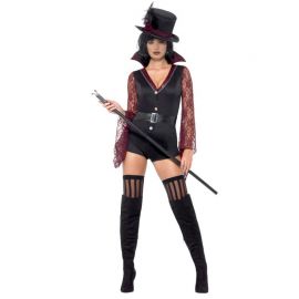 Disfraz de Vampira para Mujer con Body Disfraz de Vampira para Mujer con Body