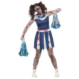 Disfraz de Animadora de Equipo Zombie para Mujer Disfraz de Animadora de Equipo Zombie para Mujer