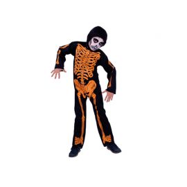 Disfraz de Esqueleto con Huesos color Naranja Halloween Disfraz de Esqueleto con Huesos color Naranja Halloween