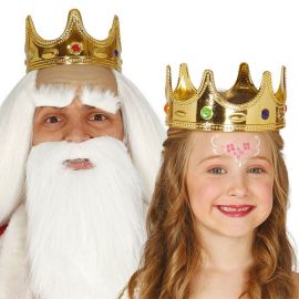 Corona de Reina Infantil Oro con Piedras Corona de Reina Infantil Oro con Piedras