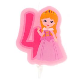 12 Velas de Princesas Nº4 de 7 cm 2D 12 Velas de Princesas Nº4 de 7 cm 2D