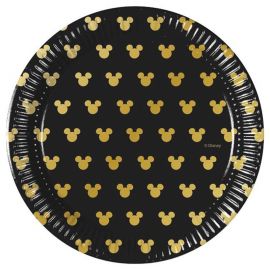 8 Platos Mickey Gold 20 cm 8 Platos Mickey Gold 20 cm