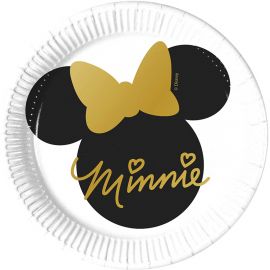8 Platos Minnie Gold 20 cm 8 Platos Minnie Gold 20 cm