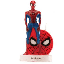 6 Velas de Cumpleaños Spiderman 9 cm 3D 6 Velas de Cumpleaños Spiderman 9 cm 3D