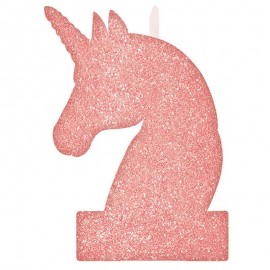 Magisches Einhorn Rosa Kerze mit Glitzer Magisches Einhorn Rosa Kerze mit Glitzer