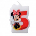 Kerze Nummer 5 Minnie Mouse
