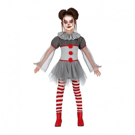 Böses Clown-Mädchenkostüm Für Kinder