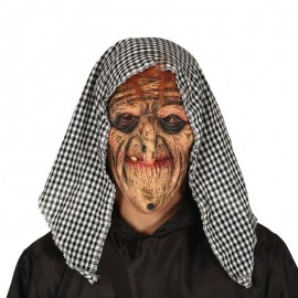 Hexenmaske mit Kapuze Latex Hexenmaske mit Kapuze Latex