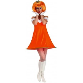 Orangefarbenes Kürbiskostüm Mit Perücke Für Erwachsene Orangefarbenes Kürbiskostüm Mit Perücke Für Erwachsene