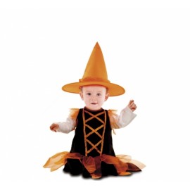 Kleines Orangefarbenes Hexenkostüm Für Babys Kleines Orangefarbenes Hexenkostüm Für Babys