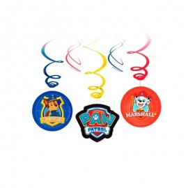 6 Colgantes Patrulla Canina forma Espiral 6 Colgantes Patrulla Canina forma Espiral