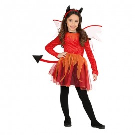 Teufelskostüm Mit Verziertem Kleid Für Mädchen Teufelskostüm Mit Verziertem Kleid Für Mädchen