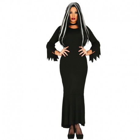 Dunkles Frauenkostüm Langes Kleid Für Damen