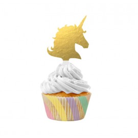 Einhorn Cupcake Set mit Goldfolie Einhorn Cupcake Set mit Goldfolie