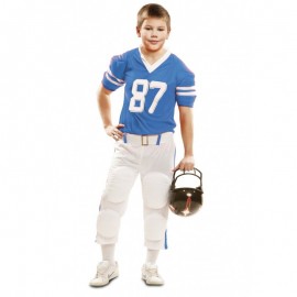 Blaues Rugby-Spieler-Kostüm Für Kinder Blaues Rugby-Spieler-Kostüm Für Kinder