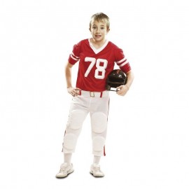 Rotes Rugby-Spieler-Kostüm Für Kinder Rotes Rugby-Spieler-Kostüm Für Kinder