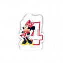Kerze Nummer 4 Minnie Mouse