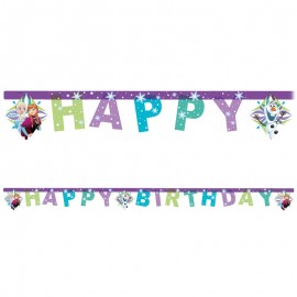 Guirnalda Happy Birthday Frozen Copos de Nieve Guirnalda Happy Birthday Frozen Copos de Nieve