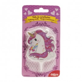 2D Magisches Einhorn Rosa Kerze 2D Magisches Einhorn Rosa Kerze