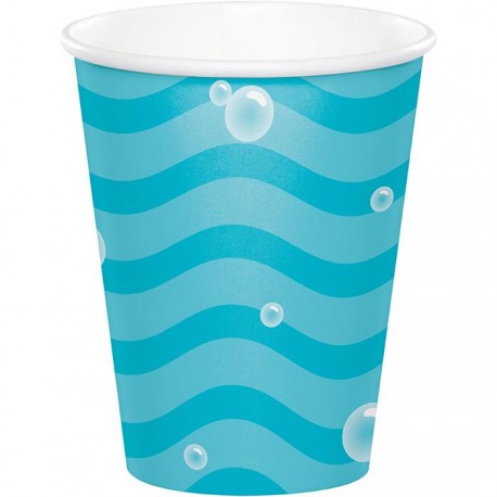 8 Vasos Unicornio Ballena 266 ml
