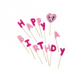 Velas Happy Birthday Minnie Rosa Velas Happy Birthday Minnie Rosa