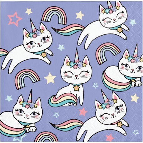 Papierservietten Einhorn-Kätzchen