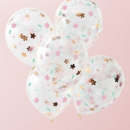 Luftballons mit Blumen-Konfetti Luftballons mit Blumen-Konfetti