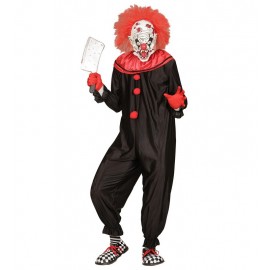 Schwarzes Clown-Attentäter-Kostüm Für Erwachsene Schwarzes Clown-Attentäter-Kostüm Für Erwachsene