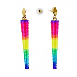 Mehrfarbig fluoreszierende Kegel-Ohrringe Mehrfarbig fluoreszierende Kegel-Ohrringe