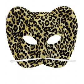 Ausgefallene Leopardenmaske mit Glitzer Ausgefallene Leopardenmaske mit Glitzer