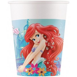 8 Vasos de La Sirenita Ariel 200 ml 8 Vasos de La Sirenita Ariel 200 ml