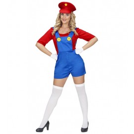 Klempner-Mario-Kostüm Für Damen Klempner-Mario-Kostüm Für Damen