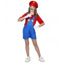 Klempner-Mario-Kostüm Für Mädchen