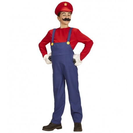 Klempner-Mario-Kostüm Für Jungen