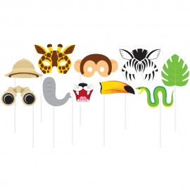 10 Accesorios Animales de la Jungla para Photocall 10 Accesorios Animales de la Jungla para Photocall
