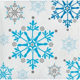 16 Servilletas Copos de Nieve de 25 Cm 16 Servilletas Copos de Nieve de 25 Cm