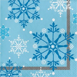 16 Servilletas Copos de Nieve de 33 Cm 16 Servilletas Copos de Nieve de 33 Cm