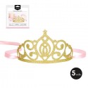 Goldene Glitzer-Tiaras