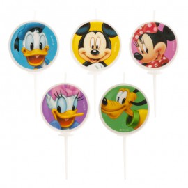 5 Velas Mickey Y Amigos 3 cm 5 Velas Mickey Y Amigos 3 cm