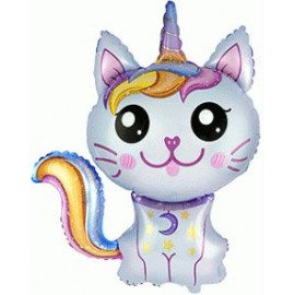 Globo Gato Unicornio 88 x 73 cm Globo Gato Unicornio 88 x 73 cm