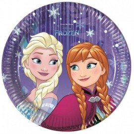 8 Platos Frozen Copos de Nieve 20 cm 8 Platos Frozen Copos de Nieve 20 cm