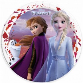 8 Platos Frozen 2 de Papel 23cm 8 Platos Frozen 2 de Papel 23cm