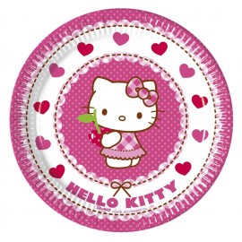8 Platos Hello Kitty 20 cm 8 Platos Hello Kitty 20 cm