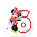 Kerze Nummer 6 Minnie Mouse